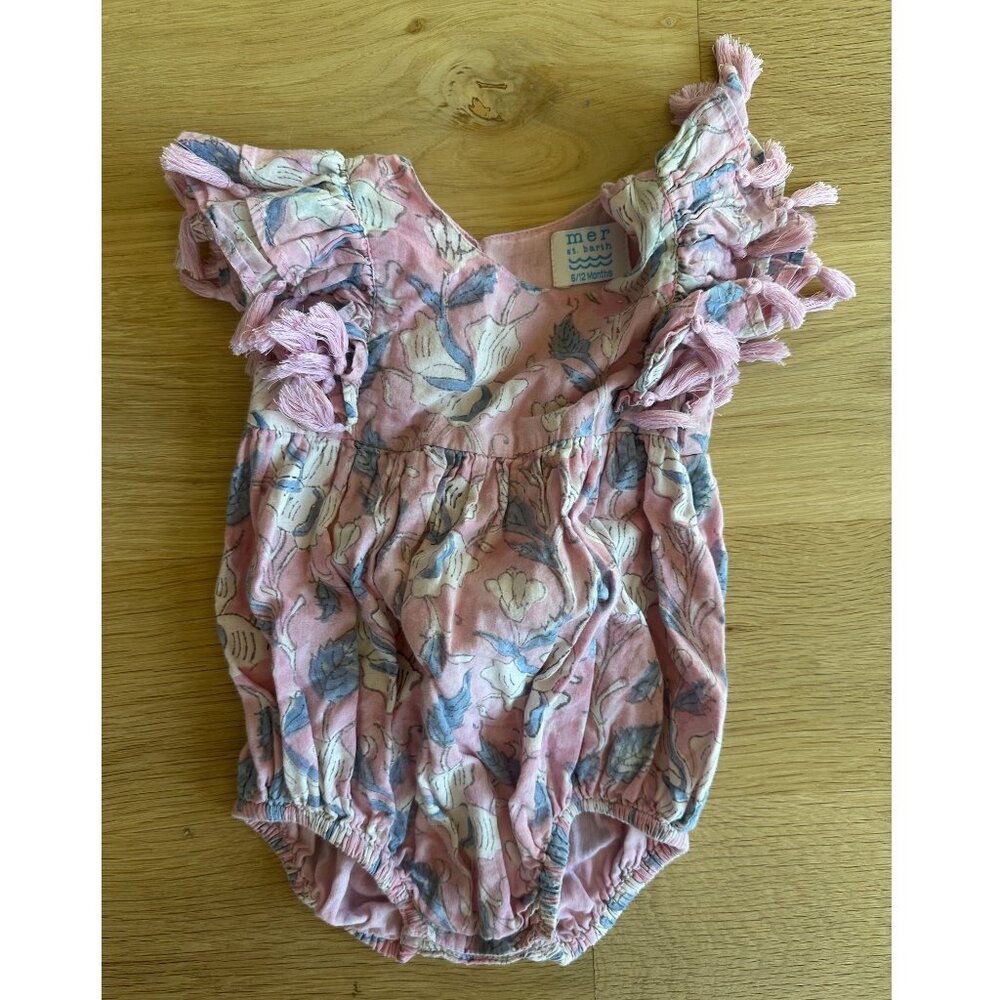 MER ST. BARTH Rose baby romper 6-12 months